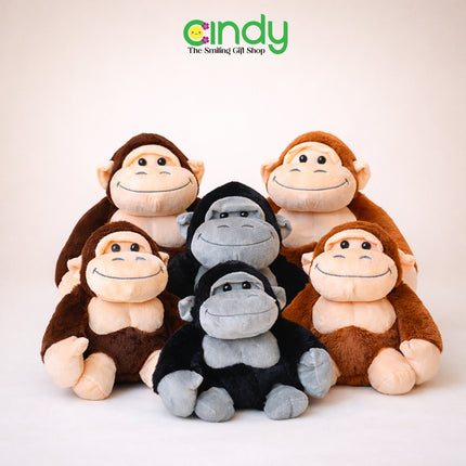 Cindy Boneka Animals Smug Gorilla - Gorilla Monkey Doll Lembut Gemoy Hadiah