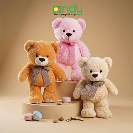 Cindy Boneka Teddy Bear Dema Lucu – Mainan Anak Boneka Beruang Pita Soft Plush Lembut Kado Terlaris