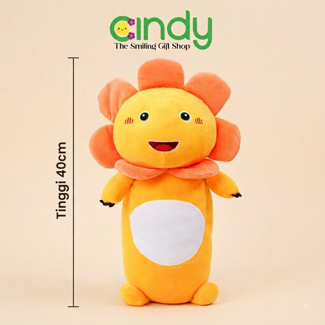 Cindy Boneka Guling Karakter Bunga Matahari Cute Flower Plush Toy 40cm
