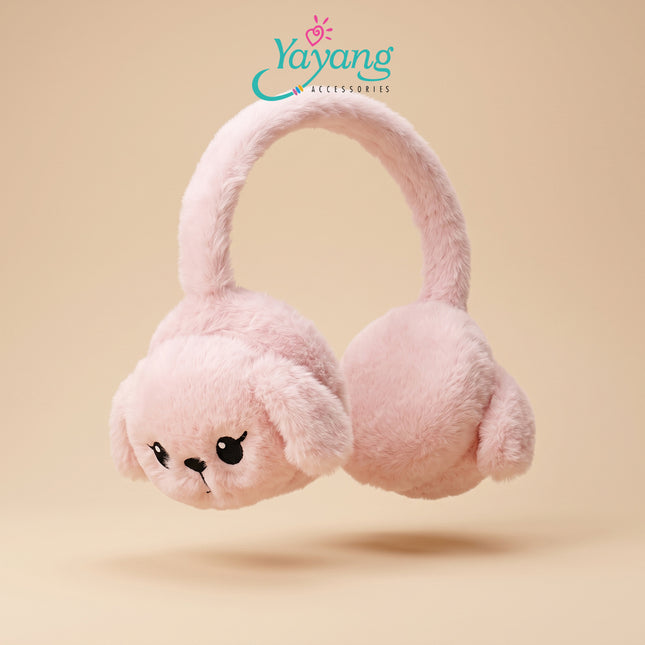 Yayang Earmuff Bulu Anak & Remaja Penutup Telinga Karakter Puppy Dog Fluffy Warm