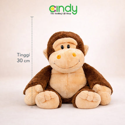 Cindy Boneka Hewan Karakter Monyet Rico Lucu Lembut – Monkey Plush Besar untuk Kado & Mainan Anak