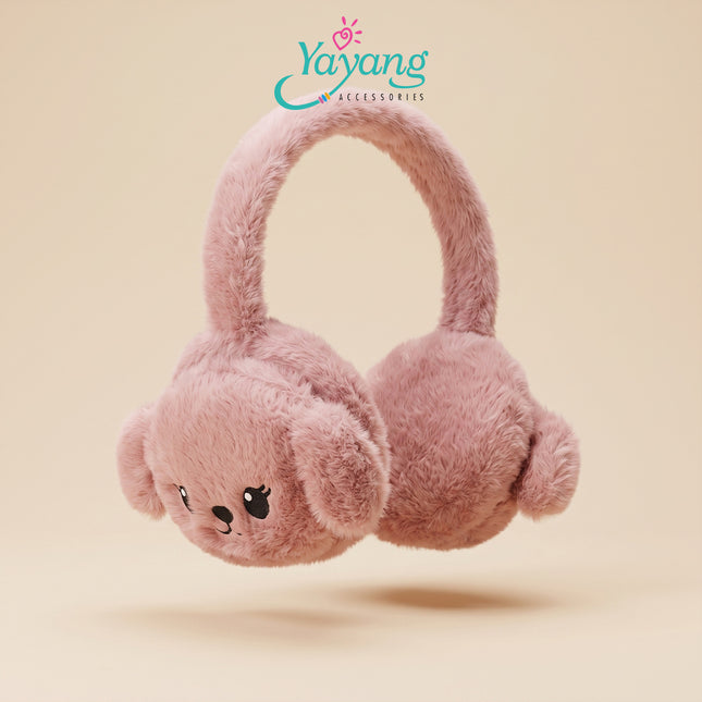 Yayang Earmuff Bulu Anak & Remaja Penutup Telinga Karakter Puppy Dog Fluffy Warm