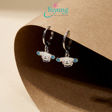 Yayang Anting Ring Anak & Remaja Charm Enamel Sanrio My Melody Cinnamoroll Huggie Earrings
