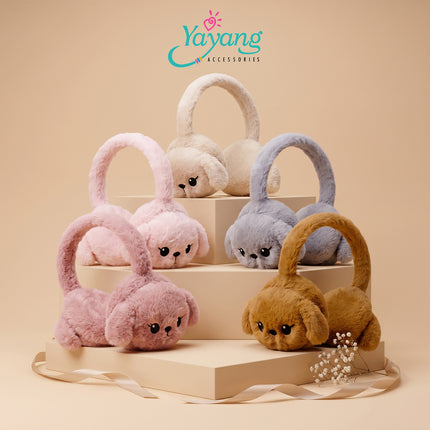 Yayang Earmuff Bulu Anak & Remaja Penutup Telinga Karakter Puppy Dog Fluffy Warm
