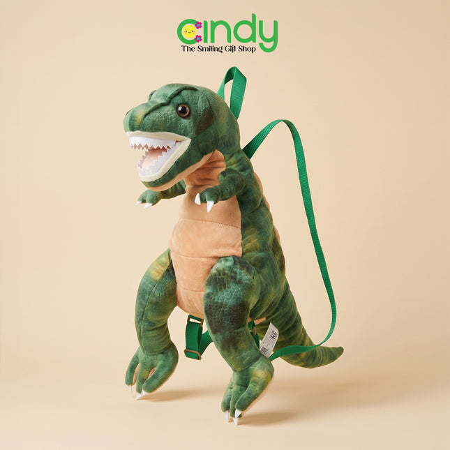 Cindy Tas Ransel Boneka Dinosaurus Realistic T-Rex Backpack Soft Plush