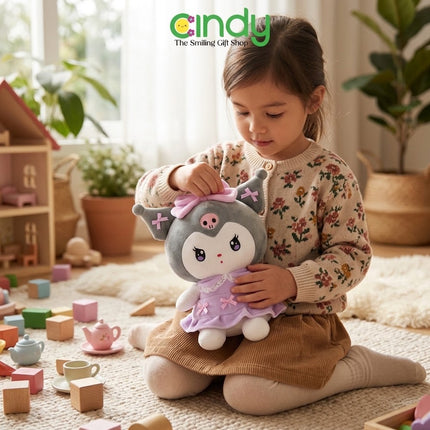Cindy Boneka Karakter Kuromi Original Sanrio Lacy Dress Edition Soft Plushie