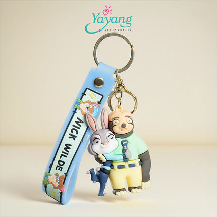 Yayang Gantungan Kunci Zootopia Nick Wilde Judy Hopps Keychain Karakter Lucu Aksesoris Tas Gantungan Kunci Anak