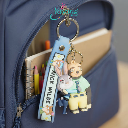 Yayang Gantungan Kunci Zootopia Nick Wilde Judy Hopps Keychain Karakter Lucu Aksesoris Tas Gantungan Kunci Anak