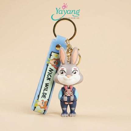 Yayang Gantungan Kunci Zootopia Nick Wilde Judy Hopps Keychain Karakter Lucu Aksesoris Tas Gantungan Kunci Anak