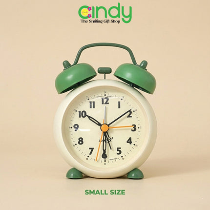 Cindy Jam Weker Bulat Mini - Alarm Clock Bulat Small - Jam Meja Dering Perlengkapan Rumah