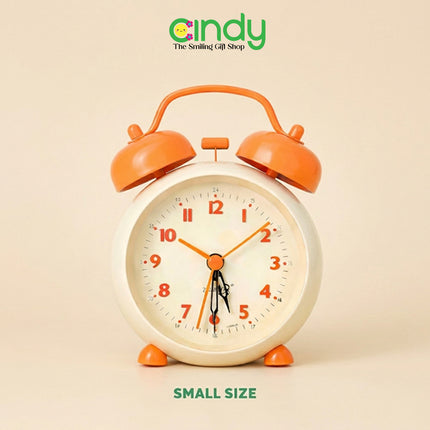 Cindy Jam Weker Bulat Mini - Alarm Clock Bulat Small - Jam Meja Dering Perlengkapan Rumah