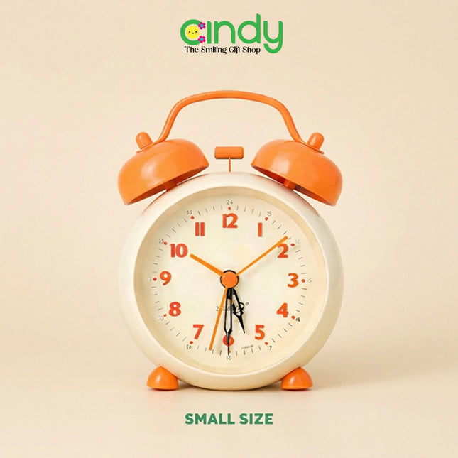 Cindy Jam Weker Bulat Mini - Alarm Clock Bulat Small - Jam Meja Dering Perlengkapan Rumah