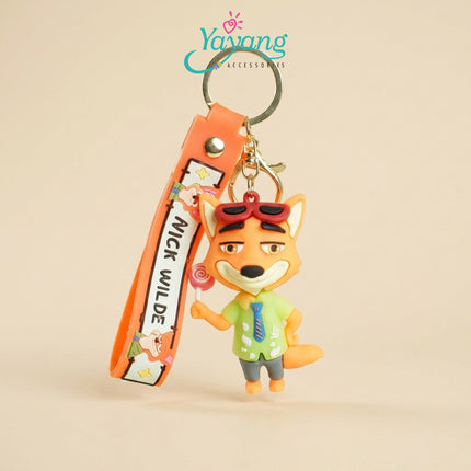 Yayang Gantungan Kunci Zootopia Nick Wilde Judy Hopps Keychain Karakter Lucu Aksesoris Tas Gantungan Kunci Anak