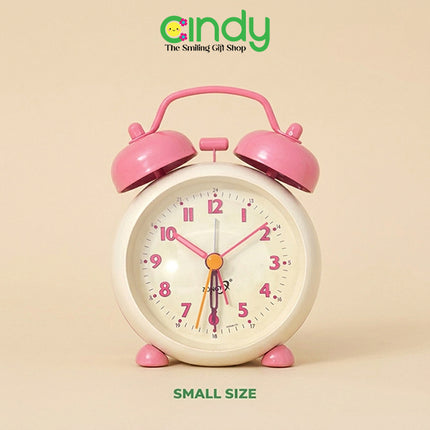 Cindy Jam Weker Bulat Mini - Alarm Clock Bulat Small - Jam Meja Dering Perlengkapan Rumah