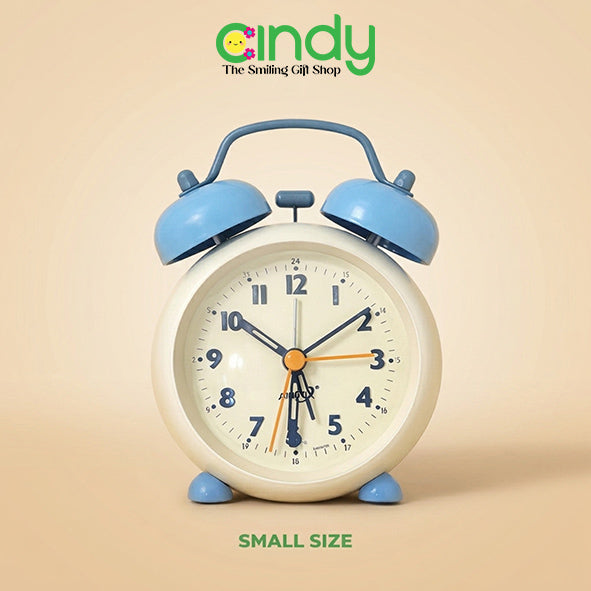 Cindy Jam Weker Bulat Mini - Alarm Clock Bulat Small - Jam Meja Dering Perlengkapan Rumah