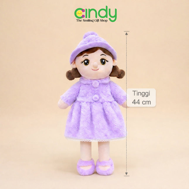 Cindy Boneka Plush Toys Anak Perempuan Topi dan Gaun Lembut Empuk Boneka Kado Ulang Tahun Anak - Boneka Pretty Girl Alexa