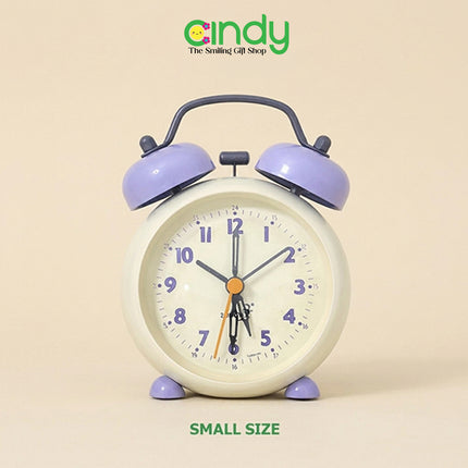 Cindy Jam Weker Bulat Mini - Alarm Clock Bulat Small - Jam Meja Dering Perlengkapan Rumah