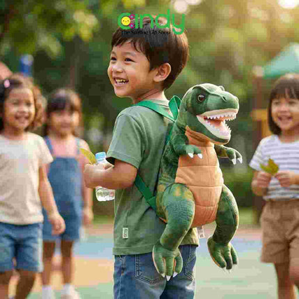 Cindy Tas Ransel Anak Dinosaurus T-Rex Plush Backpack Boneka Dino Lucu Tas Ransel Anak