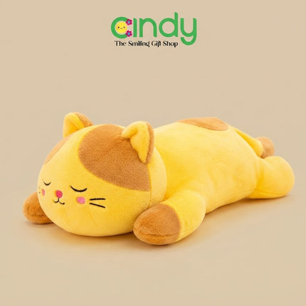 Cindy Boneka Bantal Guling Kucing Tidur Laying Cat Soft Plushie Empuk