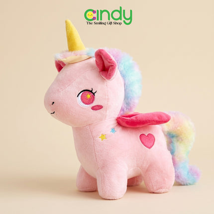 Cindy Boneka Stary Unicorn Pink Love Mainan Boneka Karakter Kuda Poni Tanduk Lucu