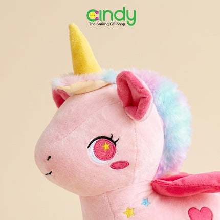 Cindy Boneka Stary Unicorn Pink Love Mainan Boneka Karakter Kuda Poni Tanduk Lucu