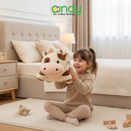 Cindy Boneka Sapi Super Lembut Empuk Plush Toys - Boneka Hewan Gemoy Bantal Peluk Anak Lucu Kado Ulang Tahun