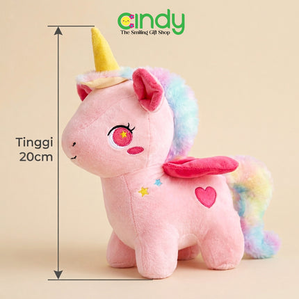 Cindy Boneka Stary Unicorn Pink Love Mainan Boneka Karakter Kuda Poni Tanduk Lucu