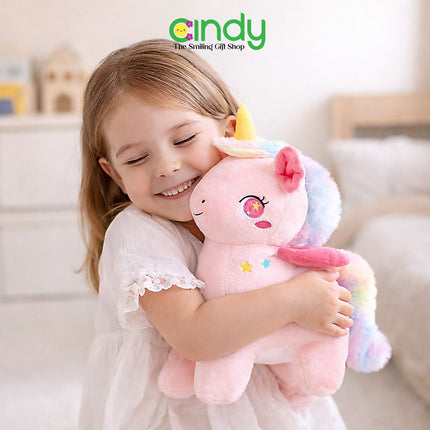 Cindy Boneka Stary Unicorn Pink Love Mainan Boneka Karakter Kuda Poni Tanduk Lucu