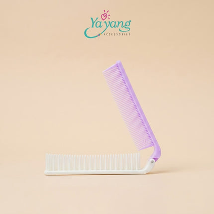 YAYANG Sisir Lipat  Warna Pastel - Travel Size Travelling Kit New- NZS0547