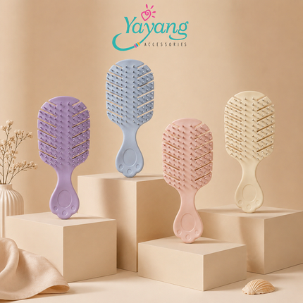 Yayang Sisir Rambut Anti Rontok Vented Paddle Pastel Series