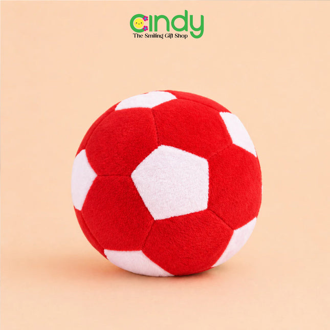 Cindy Boneka Sepak Bola Kerincing Plush Lembut  Bola Anak Empuk Boneka Bola Aman untuk Bayi & Balita
