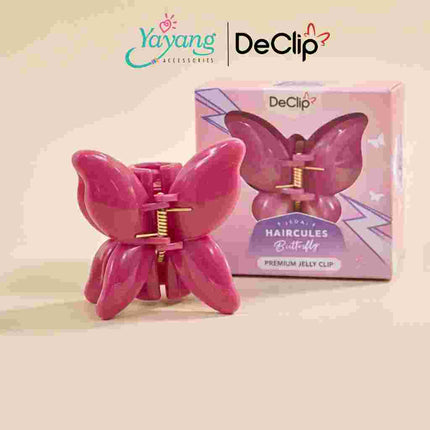 Yayang x Declip Jedai Butterfly Haircules Jepit Kupu Gigi 4 Ukuran 4,5CM - Aksesoris Jepitan Rambut