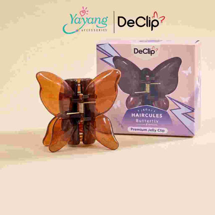 Yayang x Declip Jedai Butterfly Haircules Jepit Kupu Gigi 4 Ukuran 4,5CM - Aksesoris Jepitan Rambut