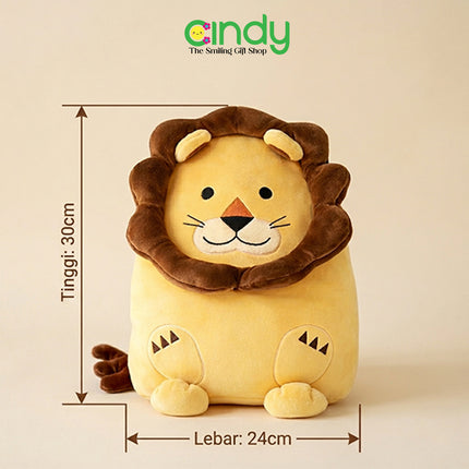Cindy Boneka Singa Plush 30 cm Boneka Hewan Lucu Boneka Peluk Stuffed Animal Hadiah Anak - CBB0381