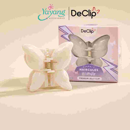 Yayang x Declip Jedai Butterfly Haircules Jepit Kupu Gigi 4 Ukuran 4,5CM - Aksesoris Jepitan Rambut