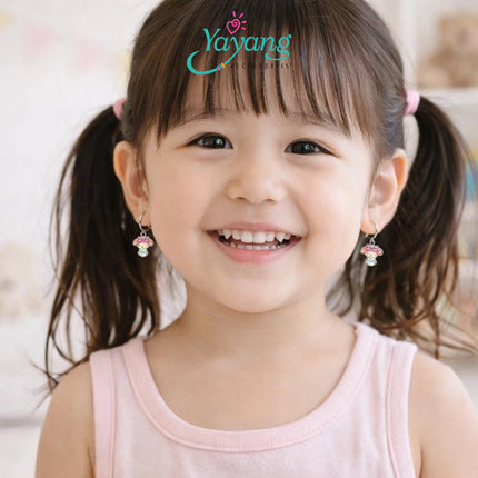 Yayang Anting Ring Anak & Remaja Charm Enamel Sanrio My Melody Cinnamoroll Huggie Earrings