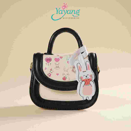 Yayang Tas Anak Perempuan Mini Motif Kelinci Cute Sling Bag Selempang Rantai Tas Tangan Anak Lucu