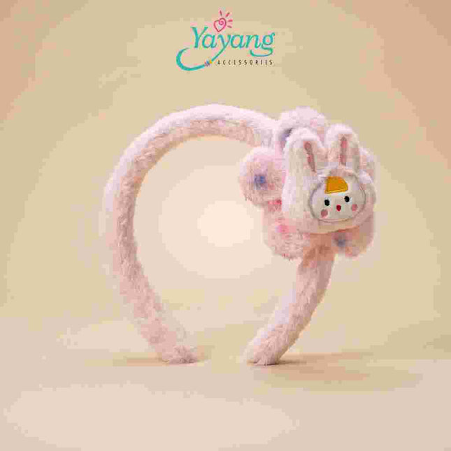 Yayang Bando Anak Perempuan Karakter Kelinci Plush Premium Lembut Bando Rambut Cute Hairband