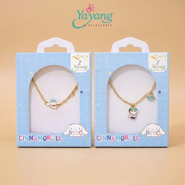 Yayang Gelang Rantai Anak & Remaja Charm Enamel Sanrio My Melody Cinnamoroll