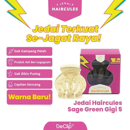 Yayang x Declip Jedai Haircules Original Gigi 3 Ukuran 5CM - Jedai Rambut Kuat Anti Patah Premium