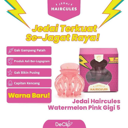 Yayang x Declip Jedai Haircules Original Gigi 3 Ukuran 5CM - Jedai Rambut Kuat Anti Patah Premium