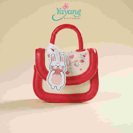 Yayang Tas Anak Perempuan Mini Motif Kelinci Cute Sling Bag Selempang Rantai Tas Tangan Anak Lucu