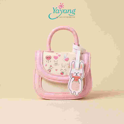 Yayang Tas Anak Perempuan Mini Motif Kelinci Cute Sling Bag Selempang Rantai Tas Tangan Anak Lucu