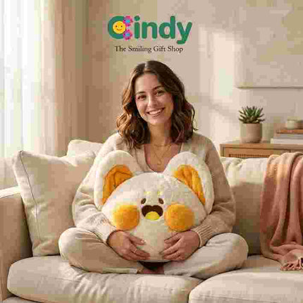 Cindy Bantal Tidur Sofa Dudu Cat Bantal Bentuk Kepala Kucing Bantal Peluk Karakter Kucing Lucu Teman Tidur Anak