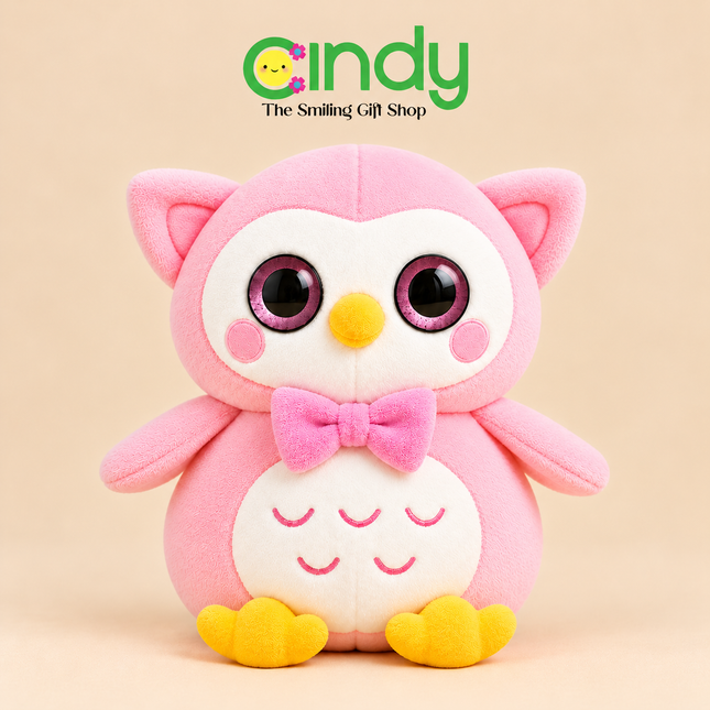 Cindy Boneka Burung Hantu Owl Plush Doll Lucu Mata Besar Boneka Anak Empuk Kado Ulang Tahun