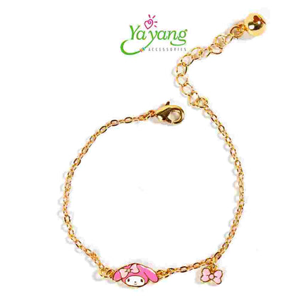 Yayang Gelang Serut Anak Official License Sanrio - Perhiasan Anak Lapis Emas - Gold Plated Titanium