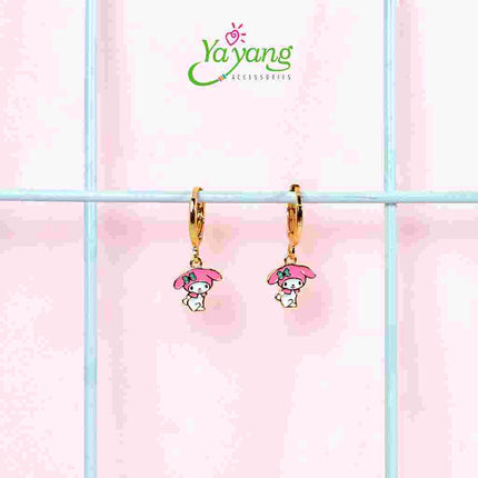 Yayang Giwang Anak Official License Sanrio - Anting Perhiasan Anak Lapis Emas - Gold Plated Titanium