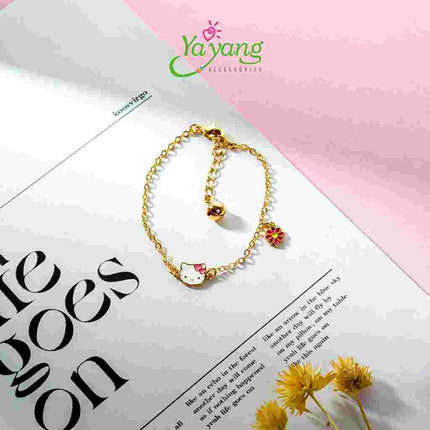 Yayang Gelang Serut Anak Official License Sanrio - Perhiasan Anak Lapis Emas - Gold Plated Titanium