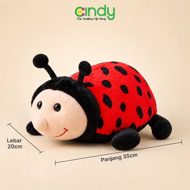 Cindy Boneka Plush Ladybug Dan Bee Lucu Empuk Boneka Tidur Anak Hadiah Kawaii Aesthetic