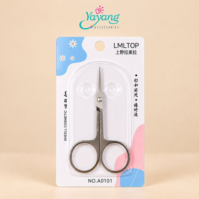 Yayang Gunting Alis Ujung Lancip Stainless Steel - Alat Kecantikan Penghilang Bulu Rambut - NKC0106